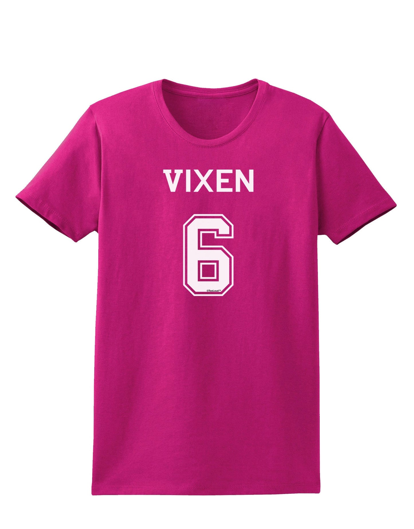 Reindeer Jersey - Vixen 6 Womens Dark T-Shirt-Womens T-Shirt-TooLoud-Hot-Pink-Small-Davson Sales