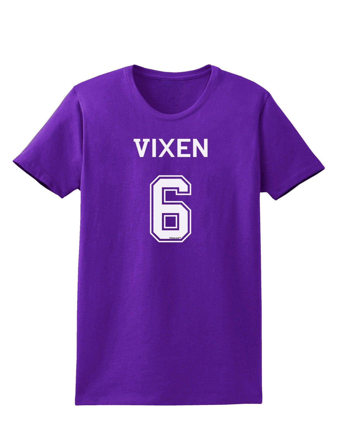 Reindeer Jersey - Vixen 6 Womens Dark T-Shirt-Womens T-Shirt-TooLoud-Purple-X-Small-Davson Sales