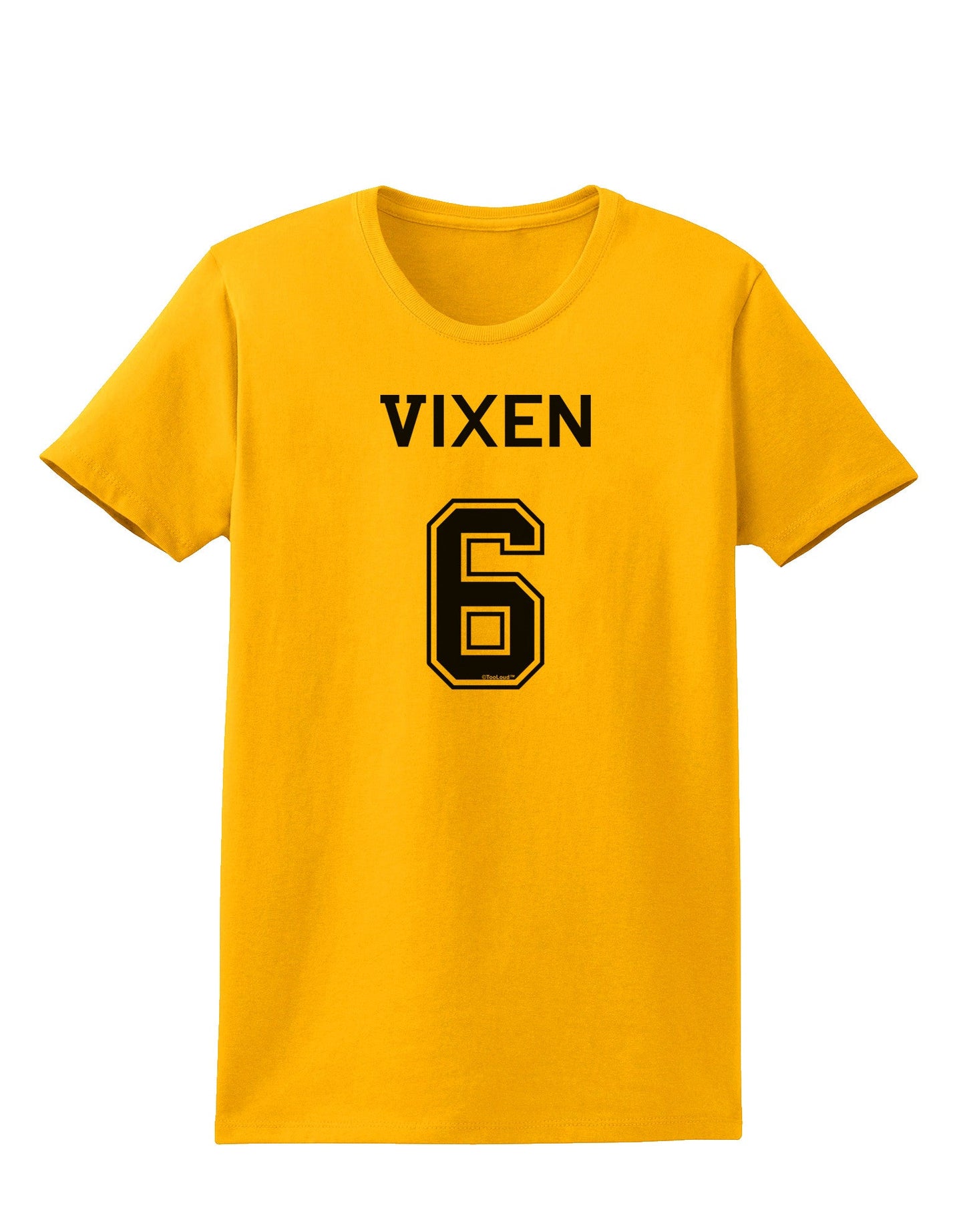 Reindeer Jersey - Vixen 6 Womens T-Shirt-Womens T-Shirt-TooLoud-Gold-X-Small-Davson Sales