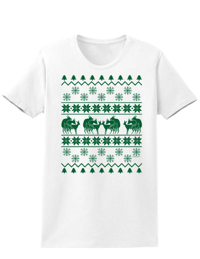 Reindeer Swinger Party - Ugly Christmas Sweater Inspired Womens T-Shirt-Womens T-Shirt-TooLoud-White-Small-Davson Sales