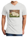 Relaxing Ram Adult V-Neck T-shirt-Mens V-Neck T-Shirt-TooLoud-White-Small-Davson Sales