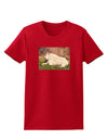 Relaxing Ram Womens Dark T-Shirt-Womens T-Shirt-TooLoud-Red-X-Small-Davson Sales