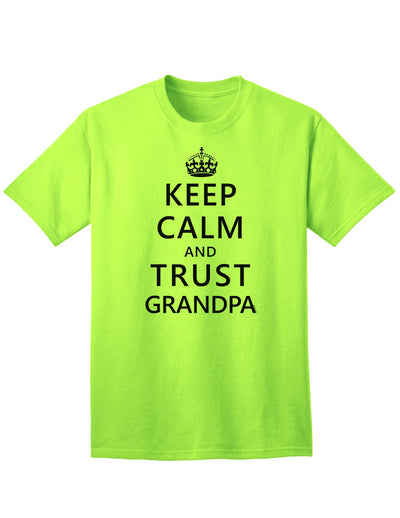 Reliable and Timeless: Grandpa's Trustworthy Adult T-Shirt-Mens T-shirts-TooLoud-Neon-Green-Small-Davson Sales