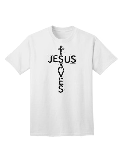 Religious Symbolism Embodied - Adult T-Shirt with Cross Shape Design by TooLoud-Mens T-shirts-TooLoud-White-Small-Davson Sales