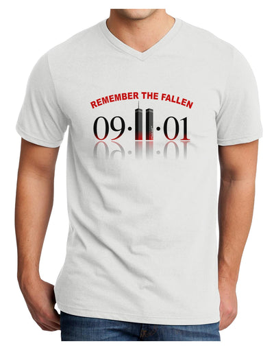 Remember The Fallen 91101 Adult V-Neck T-shirt-Mens V-Neck T-Shirt-TooLoud-White-Small-Davson Sales