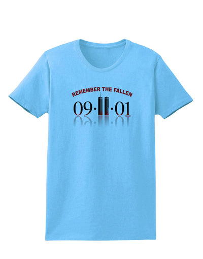 Remember The Fallen 91101 Womens T-Shirt-Womens T-Shirt-TooLoud-Aquatic-Blue-X-Small-Davson Sales