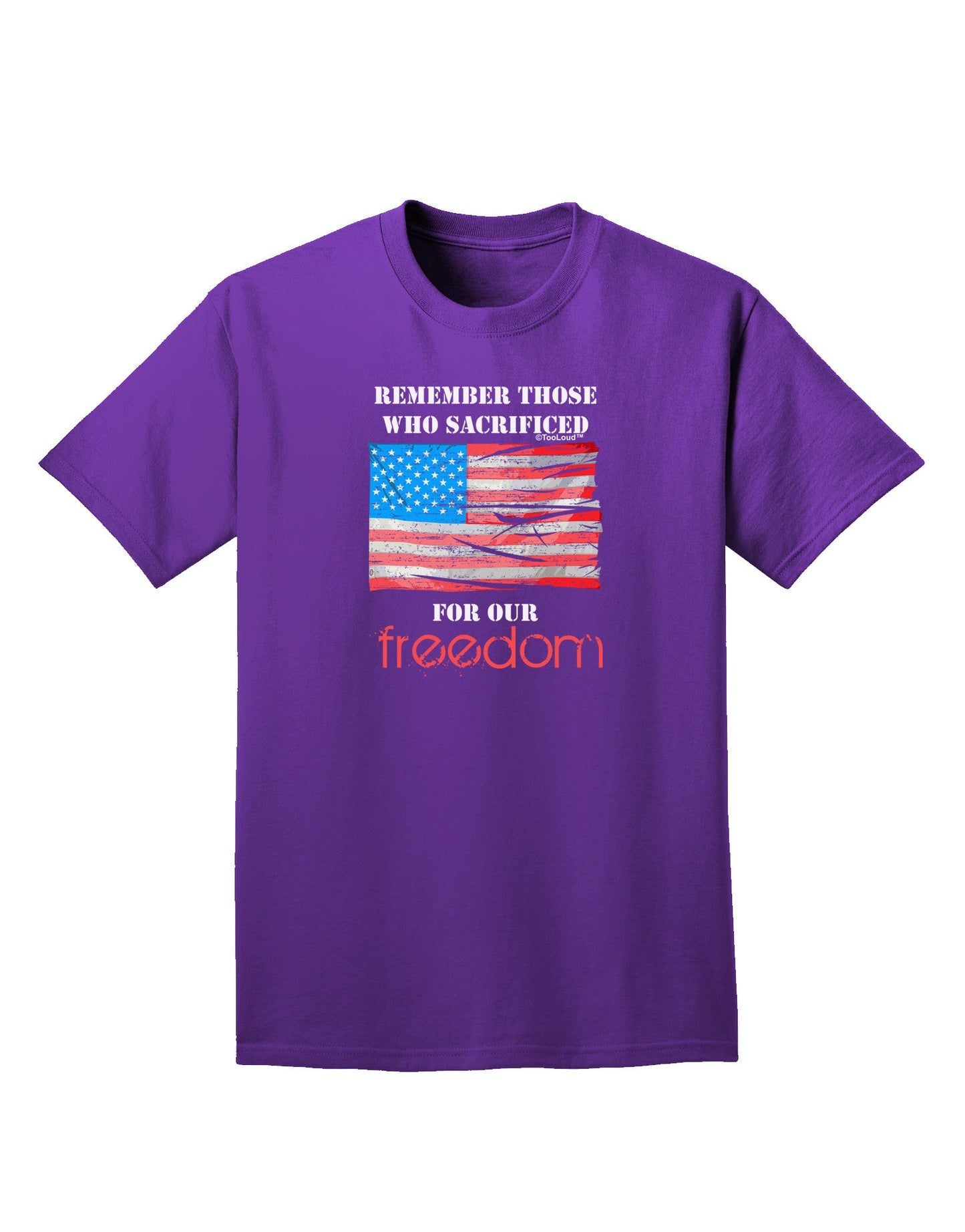 Remember - Veterans Adult Dark T-Shirt-Mens T-Shirt-TooLoud-Purple-Small-Davson Sales