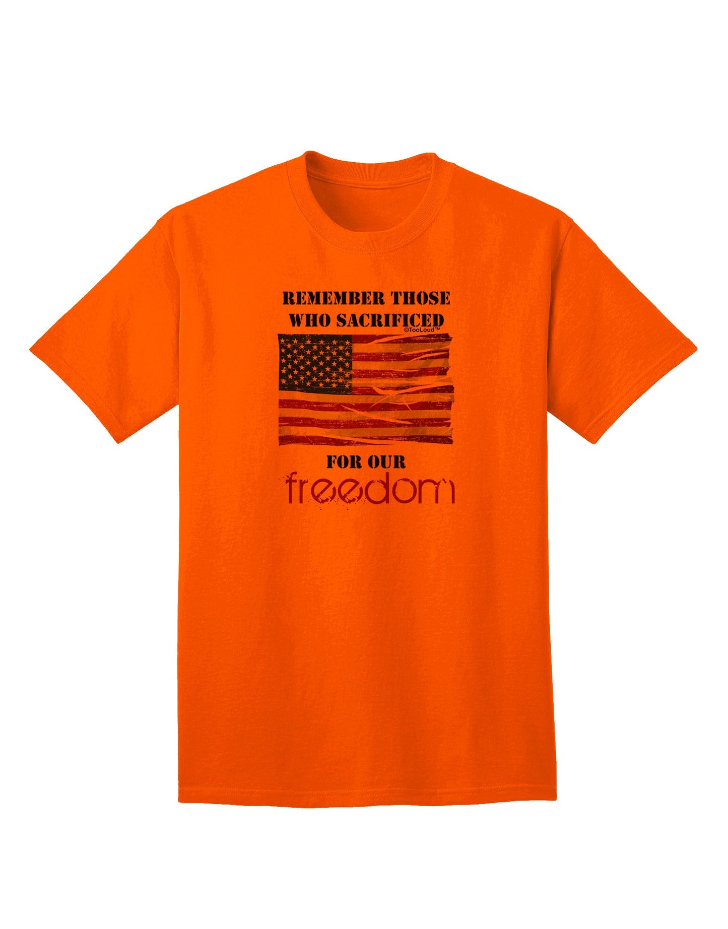 Remember - Veterans Adult T-Shirt-Mens T-Shirt-TooLoud-Orange-Small-Davson Sales