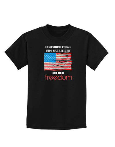 Remember - Veterans Childrens Dark T-Shirt-Childrens T-Shirt-TooLoud-Black-X-Small-Davson Sales