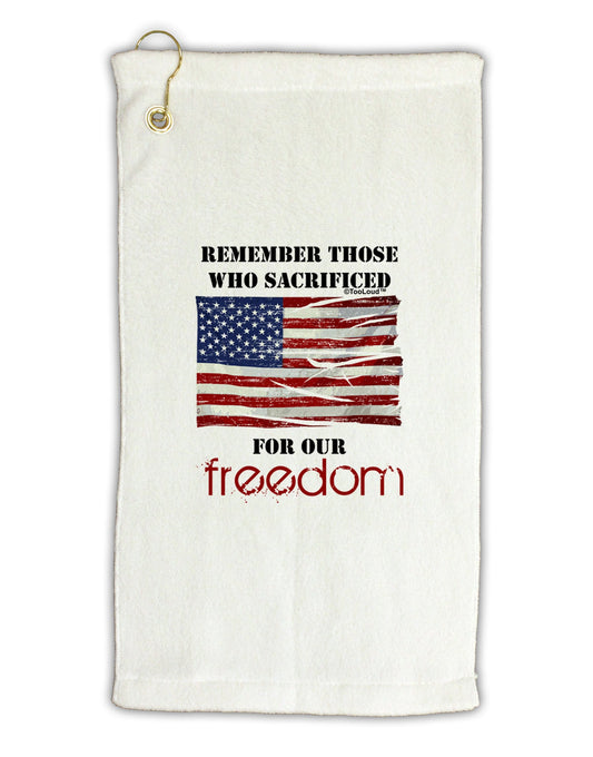 Remember - Veterans Micro Terry Gromet Golf Towel 16 x 25 inch-Golf Towel-TooLoud-White-Davson Sales