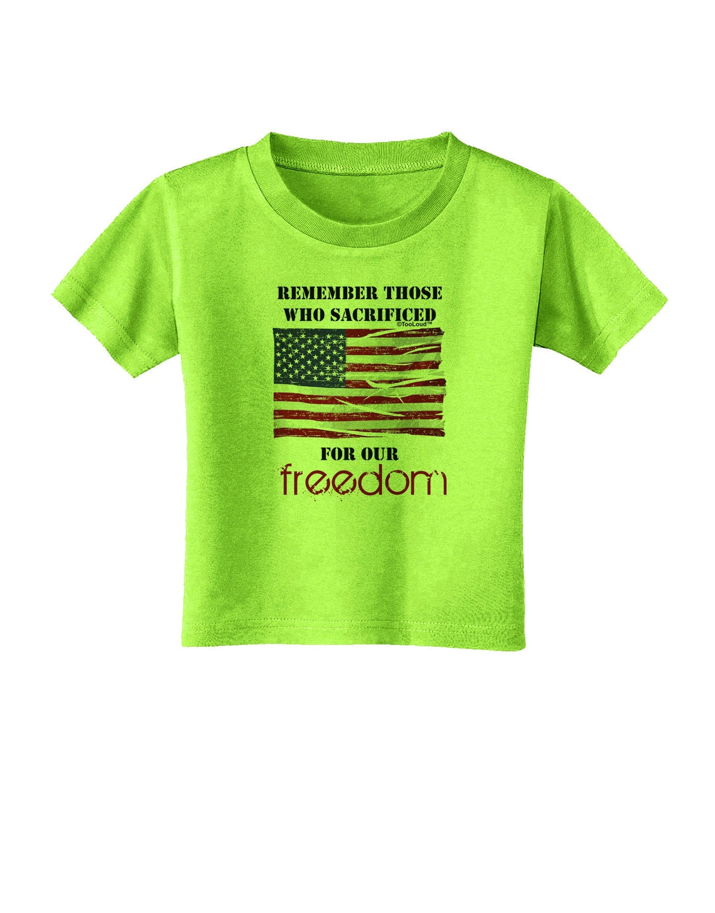 Remember - Veterans Toddler T-Shirt-Toddler T-Shirt-TooLoud-Lime-Green-2T-Davson Sales