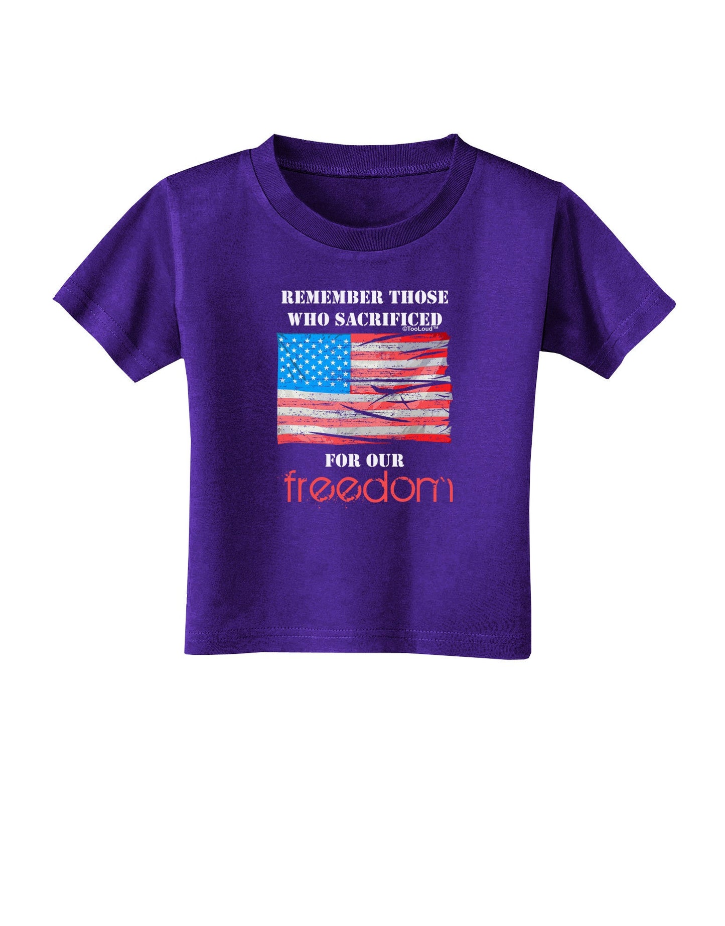 Remember - Veterans Toddler T-Shirt Dark-Toddler T-Shirt-TooLoud-Purple-2T-Davson Sales