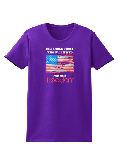 Remember - Veterans Womens Dark T-Shirt-TooLoud-Purple-X-Small-Davson Sales