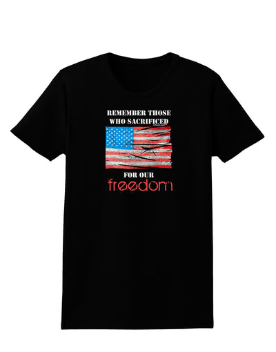 Remember - Veterans Womens Dark T-Shirt-TooLoud-Black-X-Small-Davson Sales