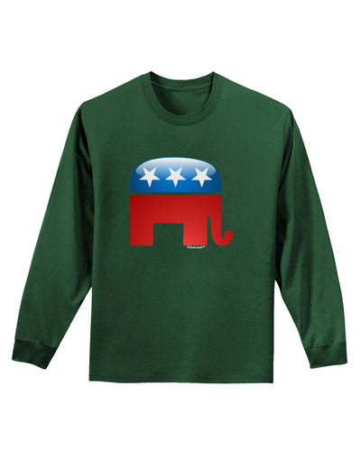 Republican Bubble Symbol Adult Long Sleeve Dark T-Shirt-TooLoud-Dark-Green-Small-Davson Sales