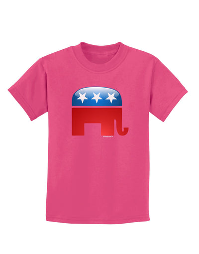 Republican Bubble Symbol Childrens Dark T-Shirt-Childrens T-Shirt-TooLoud-Sangria-X-Small-Davson Sales