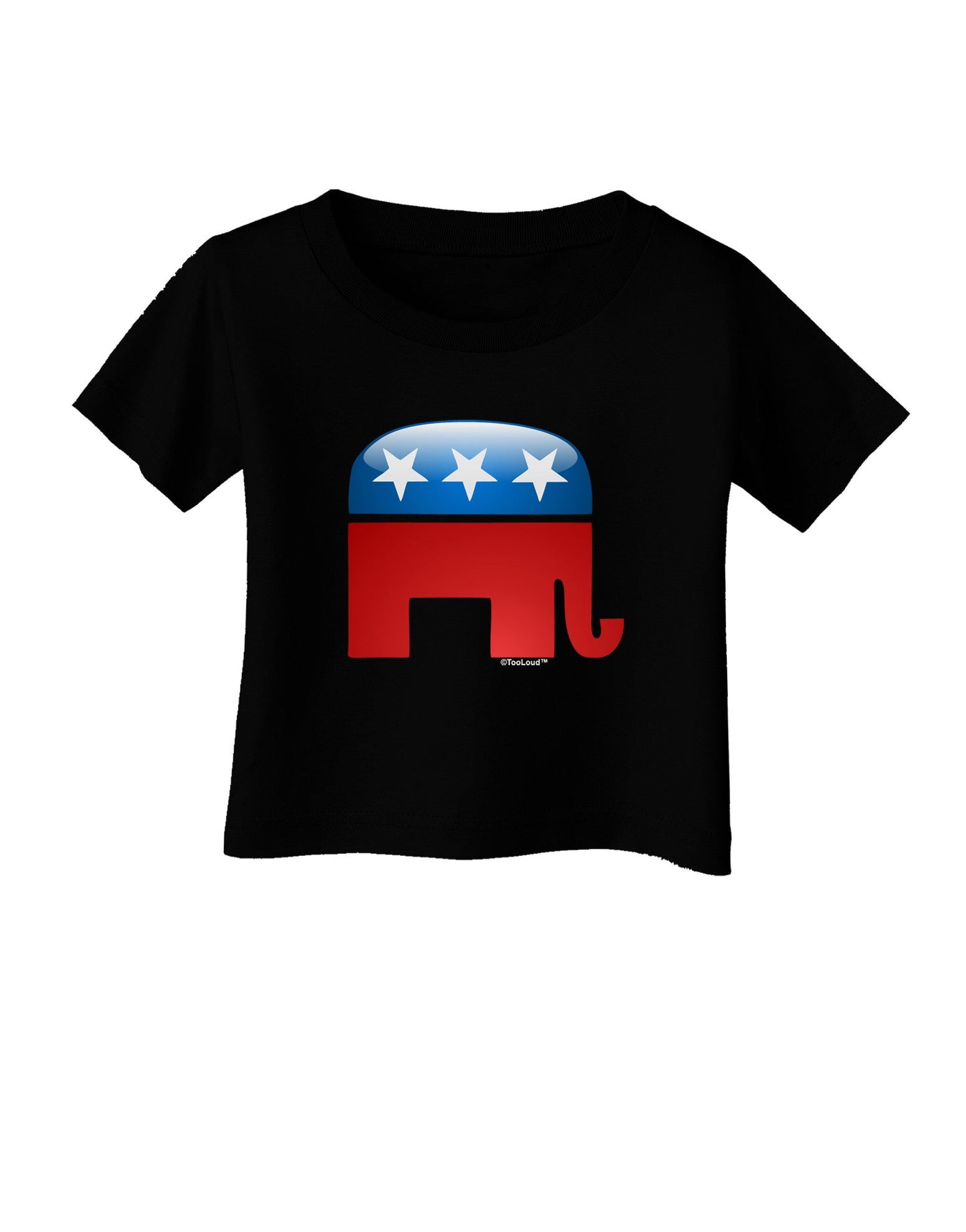 Republican Bubble Symbol Infant T-Shirt Dark-Infant T-Shirt-TooLoud-Black-06-Months-Davson Sales