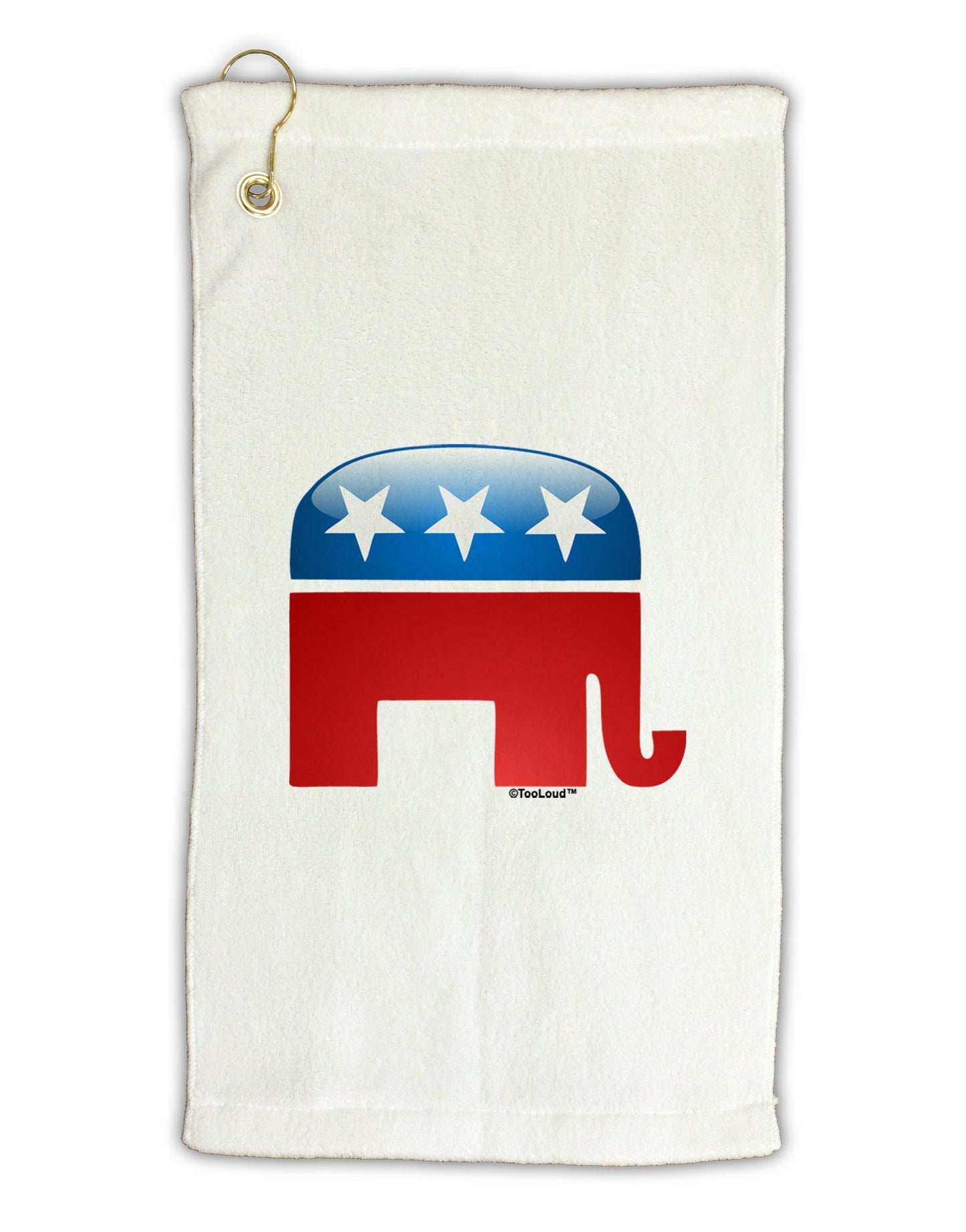 Republican Bubble Symbol Micro Terry Gromet Golf Towel 11"x19-Golf Towel-TooLoud-White-Davson Sales
