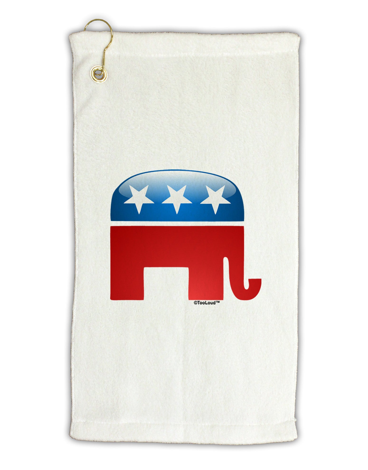 Republican Bubble Symbol Micro Terry Gromet Golf Towel 11"x19-Golf Towel-TooLoud-White-Davson Sales