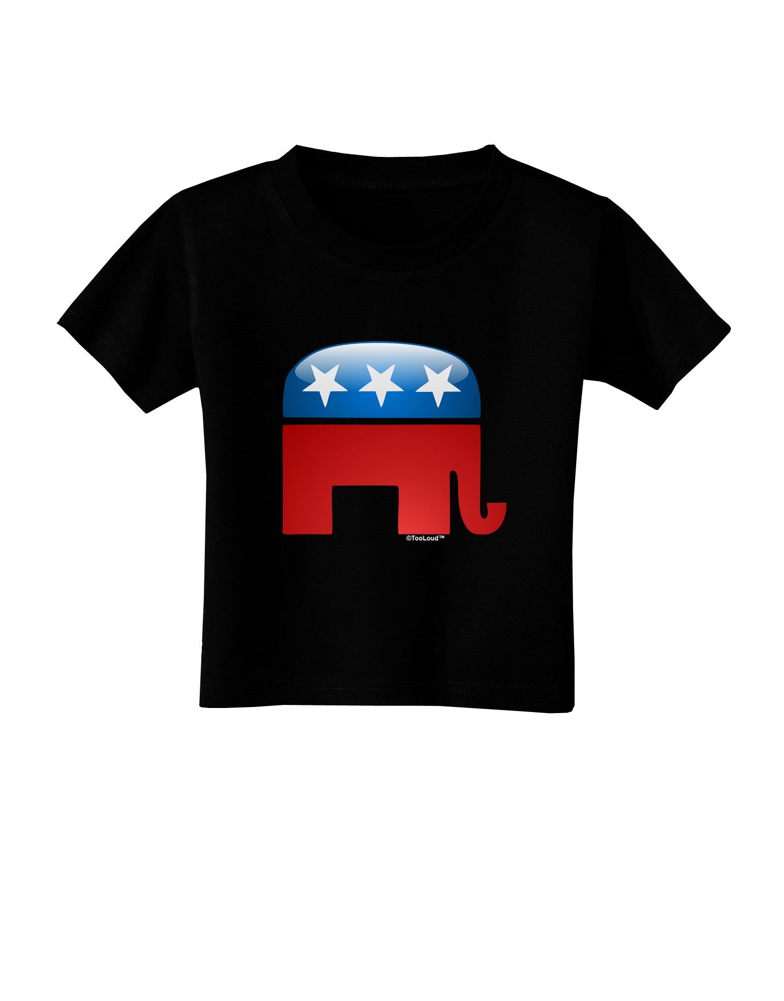Republican Bubble Symbol Toddler T-Shirt Dark-Toddler T-Shirt-TooLoud-Black-2T-Davson Sales