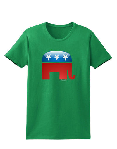 Republican Bubble Symbol Womens Dark T-Shirt-TooLoud-Kelly-Green-X-Small-Davson Sales