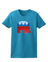 Republican Bubble Symbol Womens Dark T-Shirt-TooLoud-Turquoise-X-Small-Davson Sales