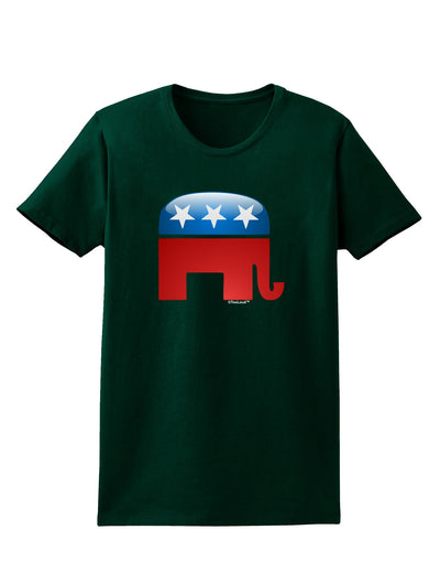 Republican Bubble Symbol Womens Dark T-Shirt-TooLoud-Forest-Green-Small-Davson Sales