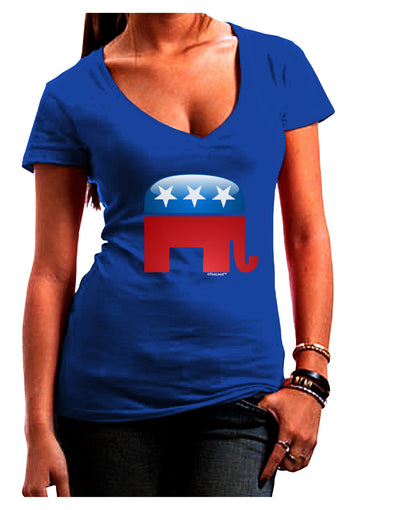 Republican Bubble Symbol Womens V-Neck Dark T-Shirt-Womens V-Neck T-Shirts-TooLoud-Royal-Blue-Juniors Fitted Small-Davson Sales