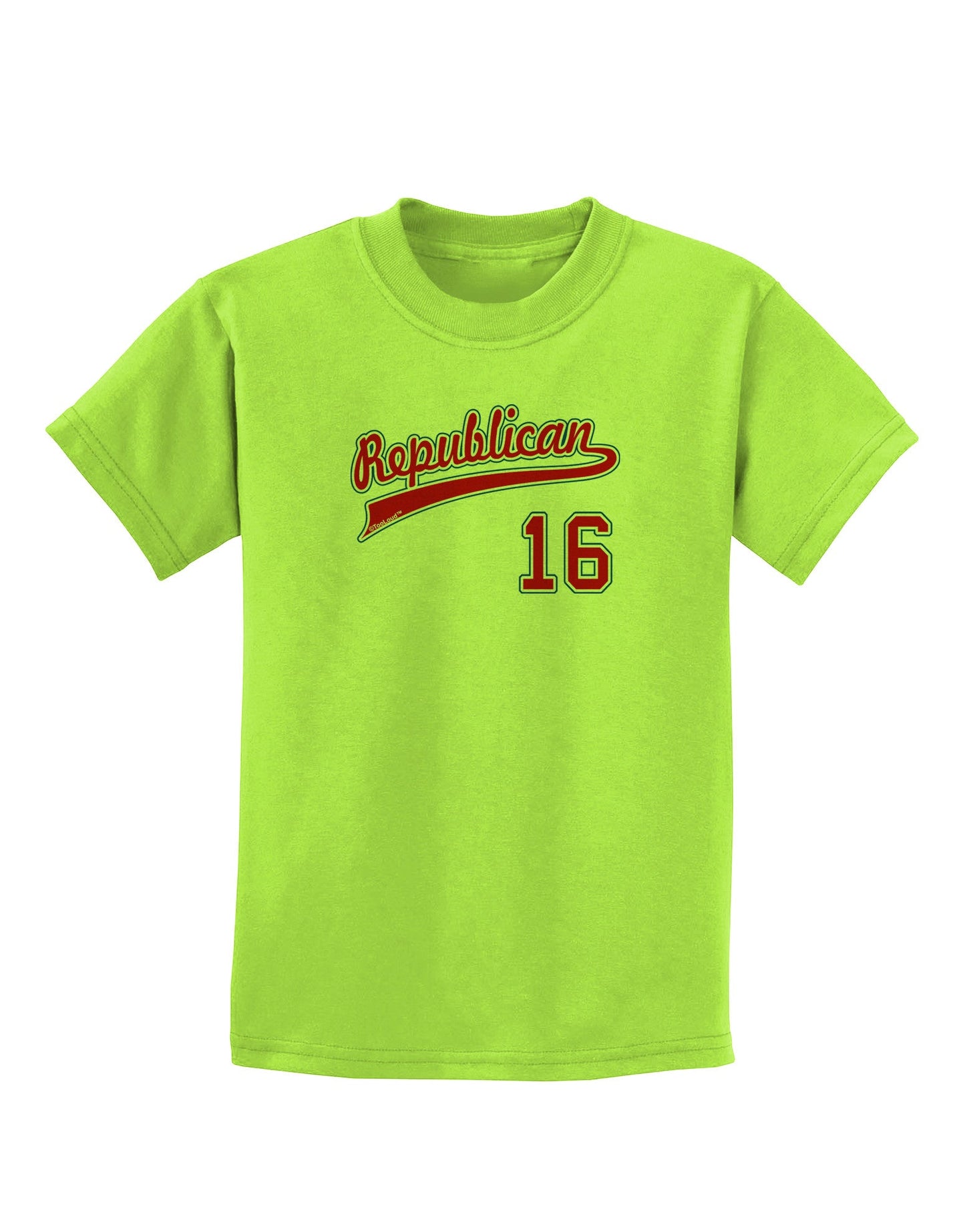 Republican Jersey 16 Childrens T-Shirt-Childrens T-Shirt-TooLoud-Lime-Green-X-Small-Davson Sales