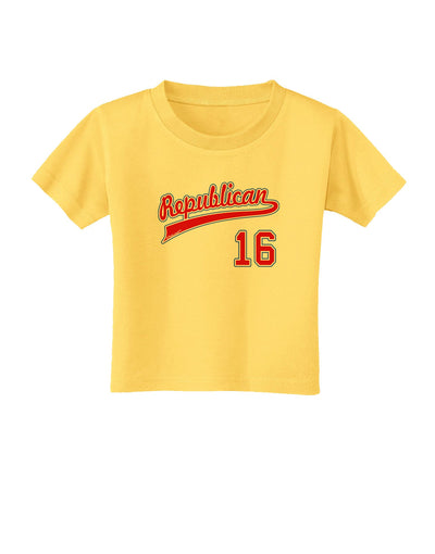 Republican Jersey 16 Toddler T-Shirt-Toddler T-Shirt-TooLoud-Yellow-2T-Davson Sales