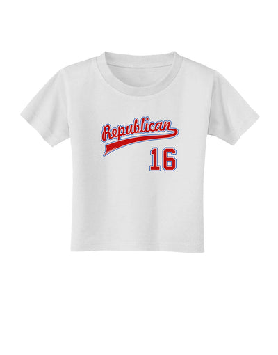 Republican Jersey 16 Toddler T-Shirt-Toddler T-Shirt-TooLoud-White-2T-Davson Sales