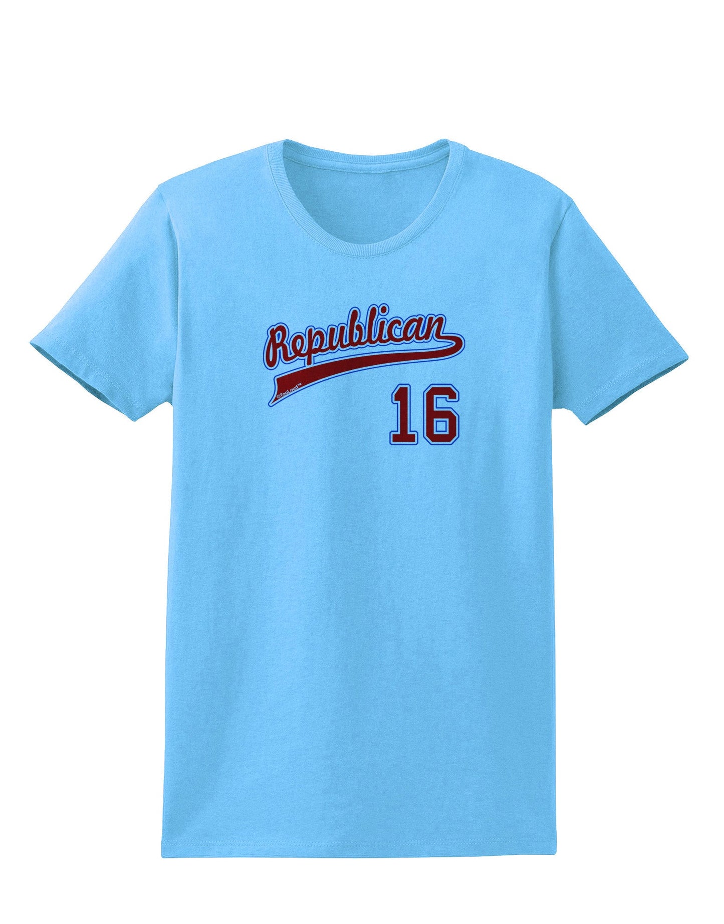 Republican Jersey 16 Womens T-Shirt-Womens T-Shirt-TooLoud-Aquatic-Blue-X-Small-Davson Sales