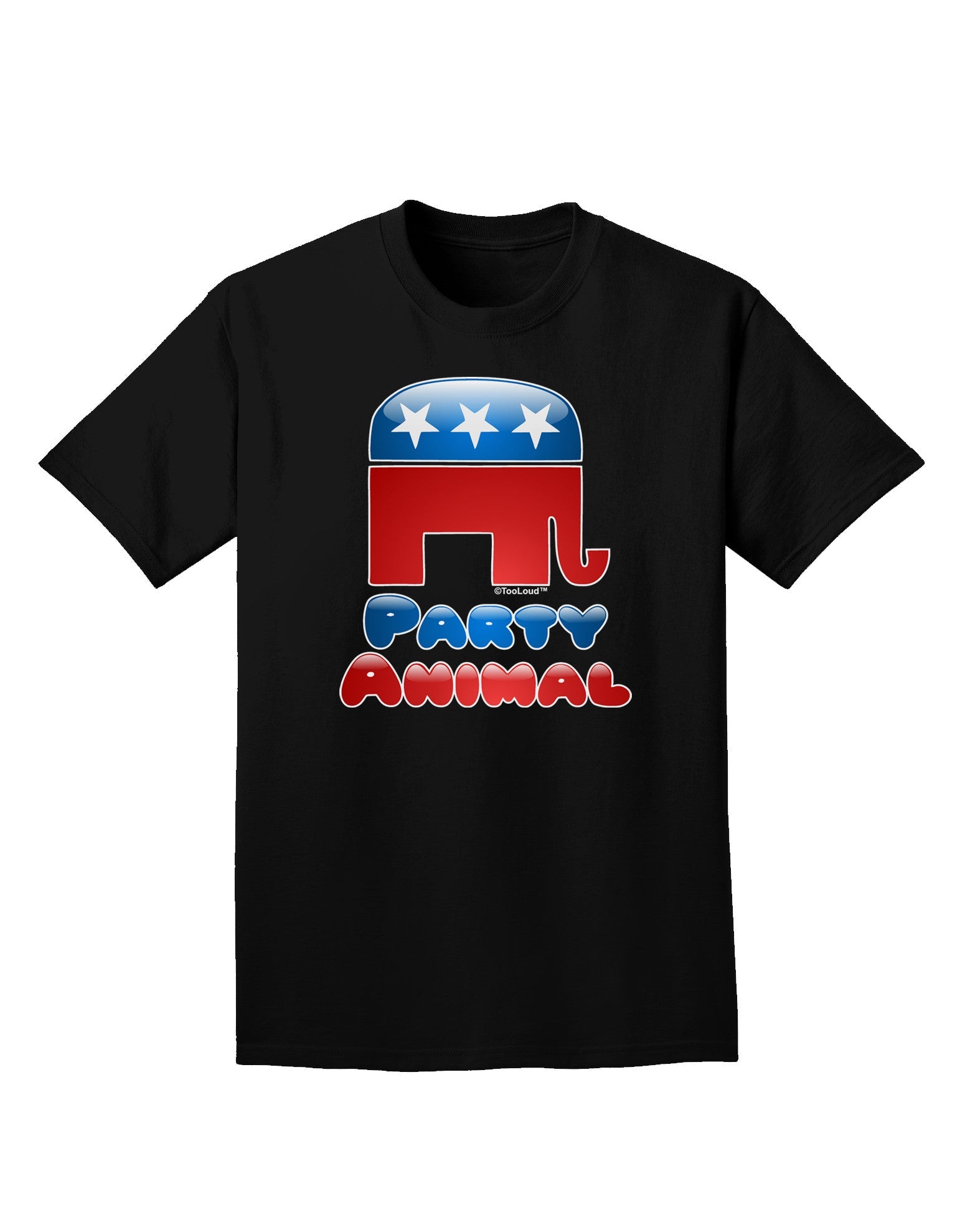 Republican Party Animal Adult Dark T-Shirt-Mens T-Shirt-TooLoud-Black-Small-Davson Sales
