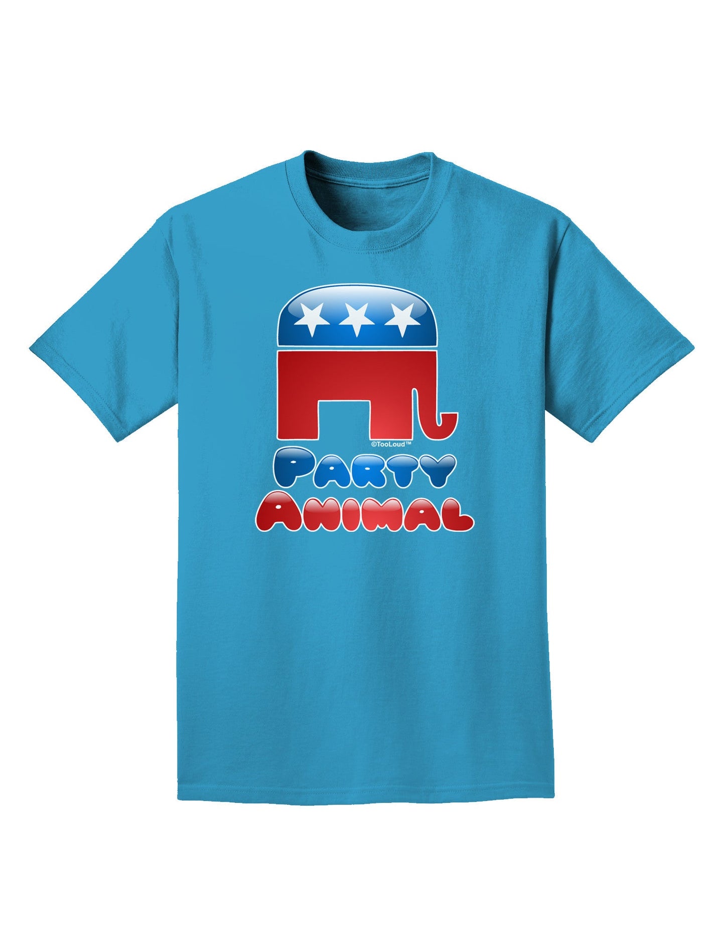 Republican Party Animal Adult Dark T-Shirt-Mens T-Shirt-TooLoud-Turquoise-Small-Davson Sales