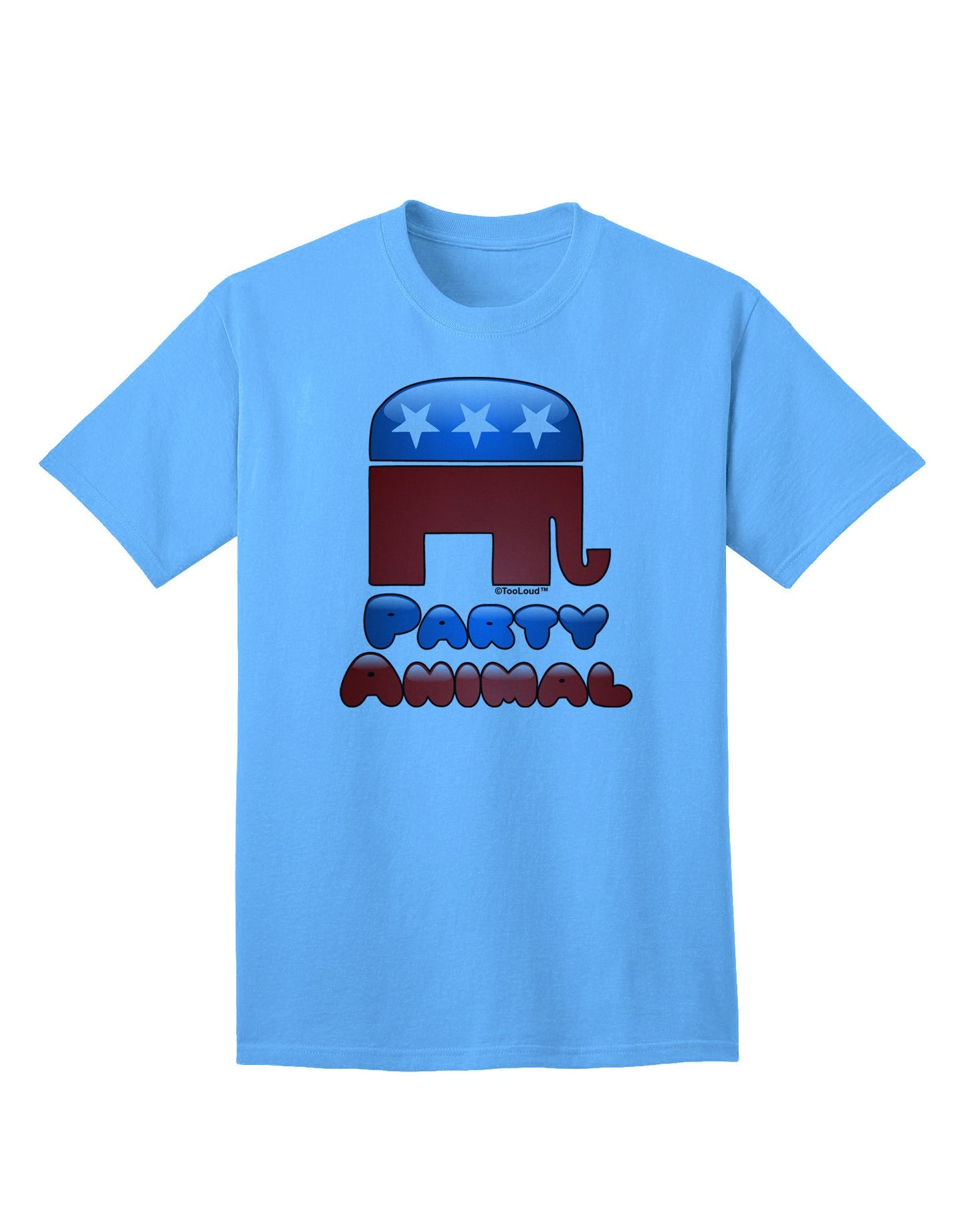 Republican Party Animal Adult T-Shirt-unisex t-shirt-TooLoud-Aquatic-Blue-Small-Davson Sales