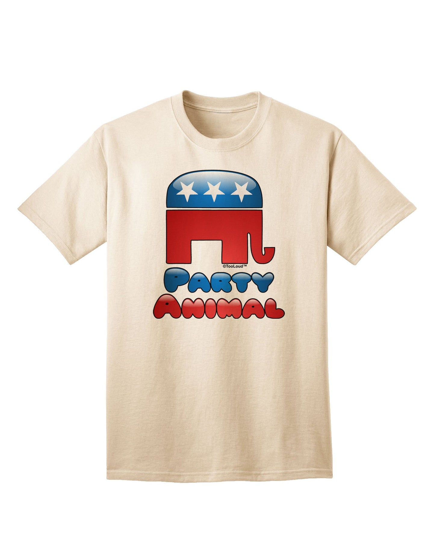 Republican Party Animal Adult T-Shirt-unisex t-shirt-TooLoud-Natural-Small-Davson Sales