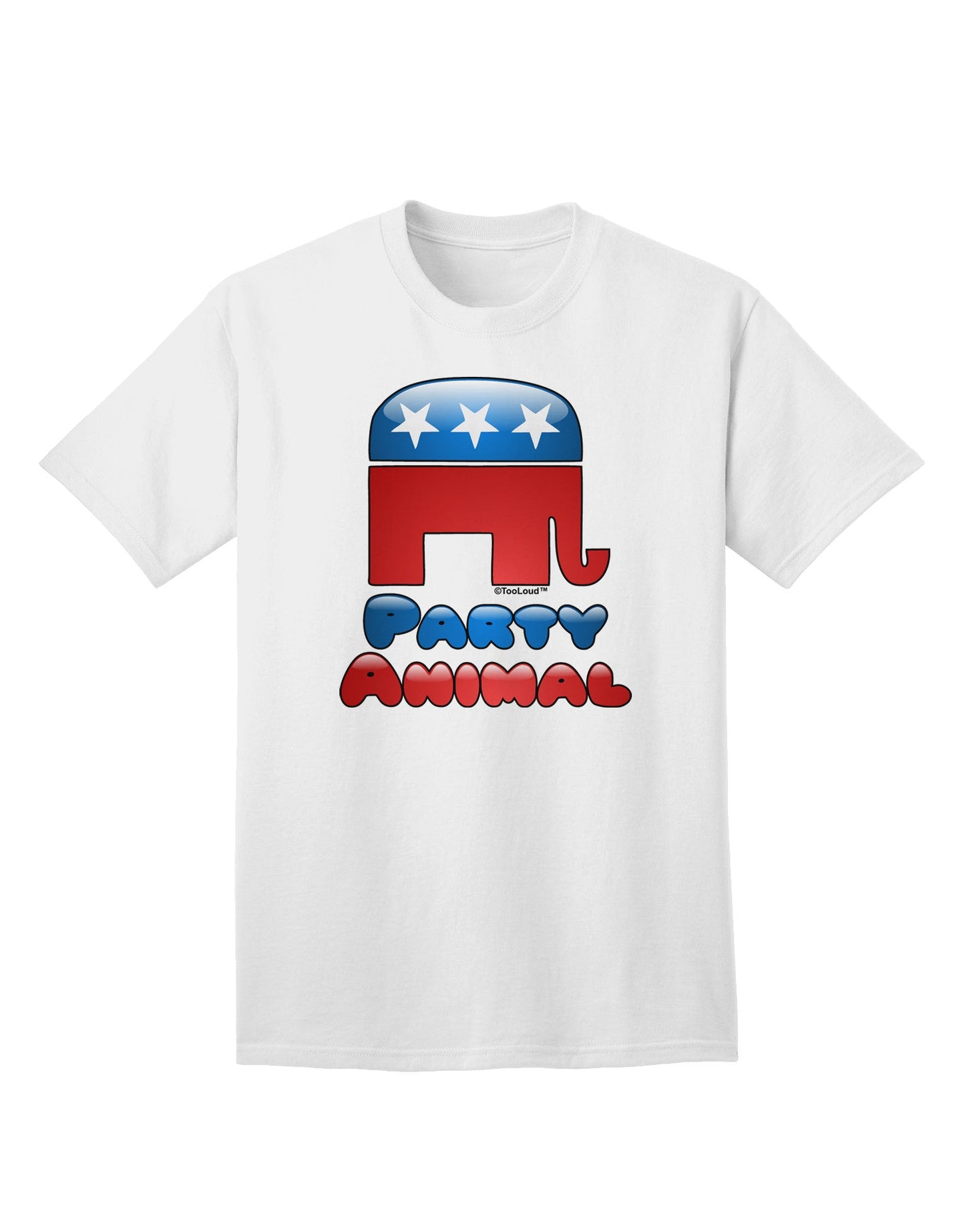 Republican Party Animal Adult T-Shirt-unisex t-shirt-TooLoud-White-Small-Davson Sales