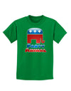 Republican Party Animal Childrens Dark T-Shirt-Childrens T-Shirt-TooLoud-Kelly-Green-X-Small-Davson Sales