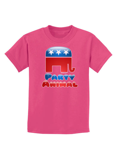 Republican Party Animal Childrens Dark T-Shirt-Childrens T-Shirt-TooLoud-Sangria-X-Small-Davson Sales