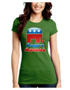 Republican Party Animal Juniors Petite Crew Dark T-Shirt-T-Shirts Juniors Tops-TooLoud-Kiwi-Green-Juniors Fitted Small-Davson Sales