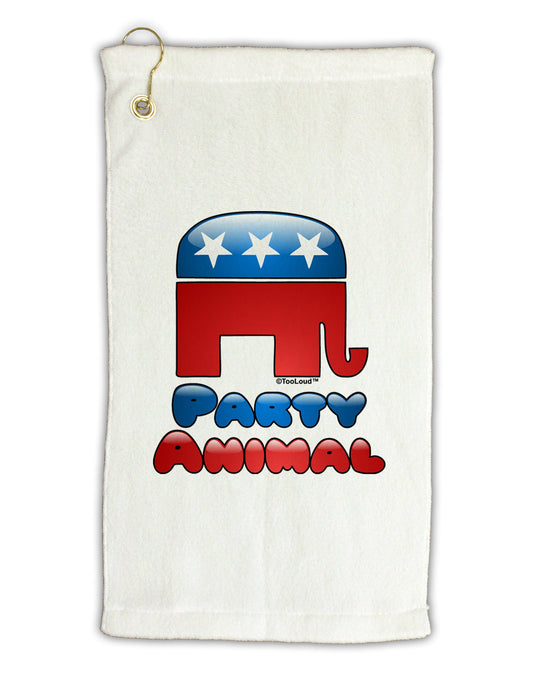 Republican Party Animal Micro Terry Gromet Golf Towel 11"x19-Golf Towel-TooLoud-White-Davson Sales