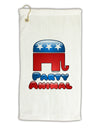 Republican Party Animal Micro Terry Gromet Golf Towel 11&#x22;x19-Golf Towel-TooLoud-White-Davson Sales