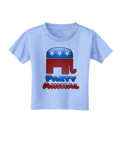 Republican Party Animal Toddler T-Shirt-Toddler T-Shirt-TooLoud-Aquatic-Blue-2T-Davson Sales