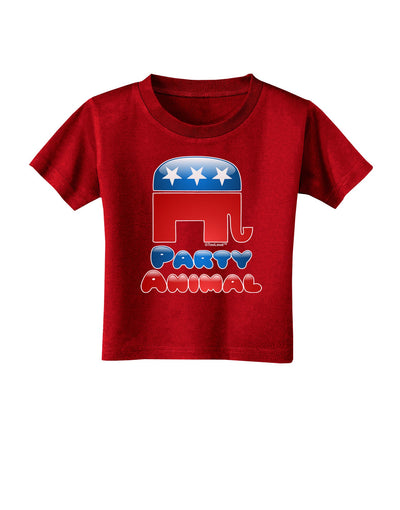 Republican Party Animal Toddler T-Shirt Dark-Toddler T-Shirt-TooLoud-Red-2T-Davson Sales