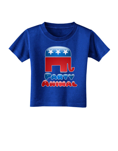 Republican Party Animal Toddler T-Shirt Dark-Toddler T-Shirt-TooLoud-Royal-Blue-2T-Davson Sales