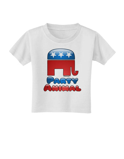 Republican Party Animal Toddler T-Shirt-Toddler T-Shirt-TooLoud-White-2T-Davson Sales