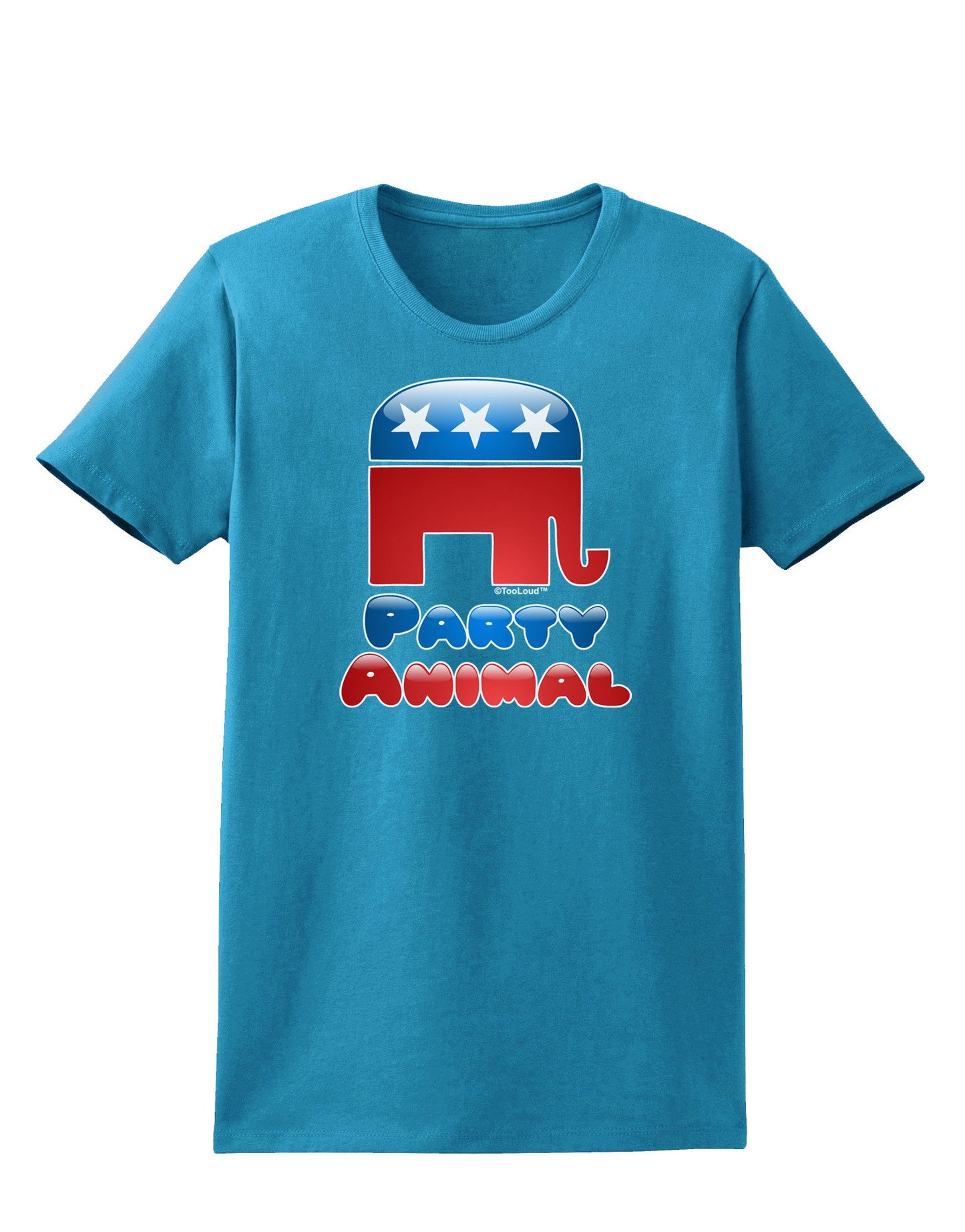 Republican Party Animal Womens Dark T-Shirt-TooLoud-Turquoise-X-Small-Davson Sales
