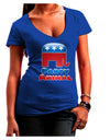 Republican Party Animal Womens V-Neck Dark T-Shirt-Womens V-Neck T-Shirts-TooLoud-Royal-Blue-Juniors Fitted Small-Davson Sales