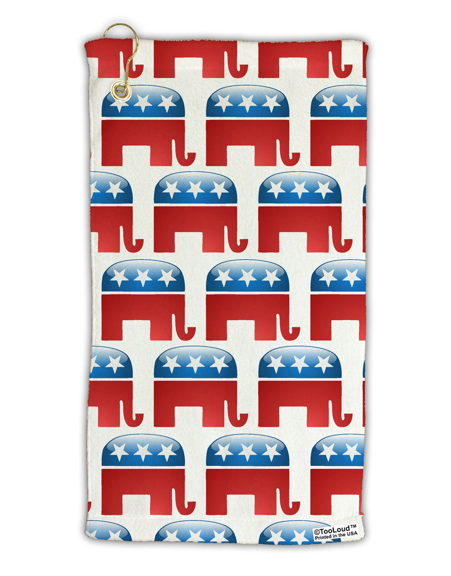 Republican Symbol All Over Micro Terry Gromet Golf Towel 15 x 22 Inch All Over Print-Golf Towel-TooLoud-White-Davson Sales