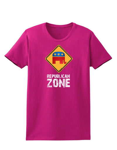 Republican Zone Womens Dark T-Shirt-TooLoud-Hot-Pink-Small-Davson Sales